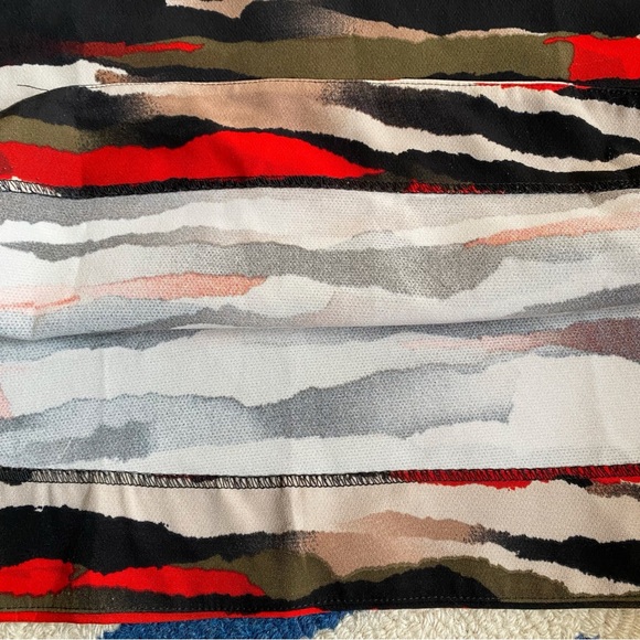 🍃 H&M GREEN BLACK MULTI PRINTED CAPRI SLEEVE DRESS! - Picture 10 of 15